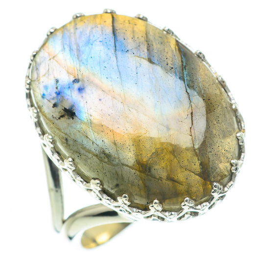 Labradorite Rings handcrafted by Ana Silver Co - RING60089