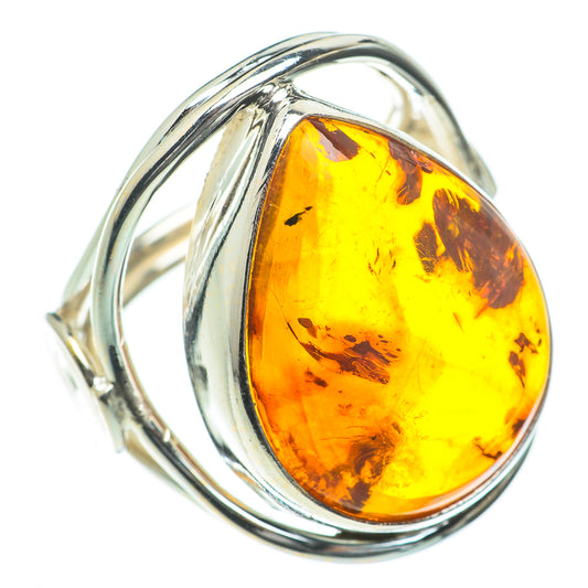 Baltic Amber Rings handcrafted by Ana Silver Co - RING60106
