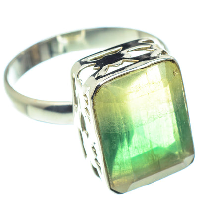 Green Fluorite Rings handcrafted by Ana Silver Co - RING60177