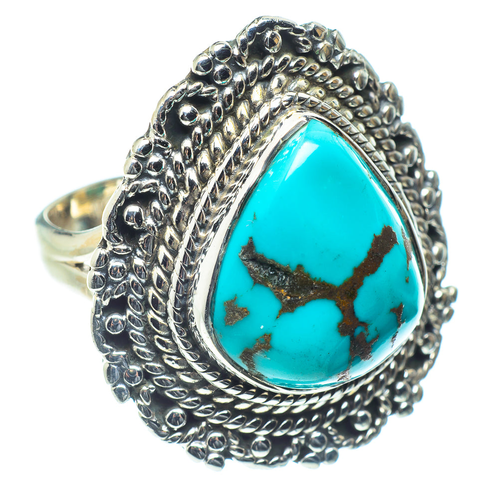 Tibetan Turquoise Rings handcrafted by Ana Silver Co - RING60185