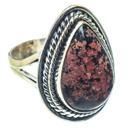Snowflake Obsidian Rings handcrafted by Ana Silver Co - RING60200