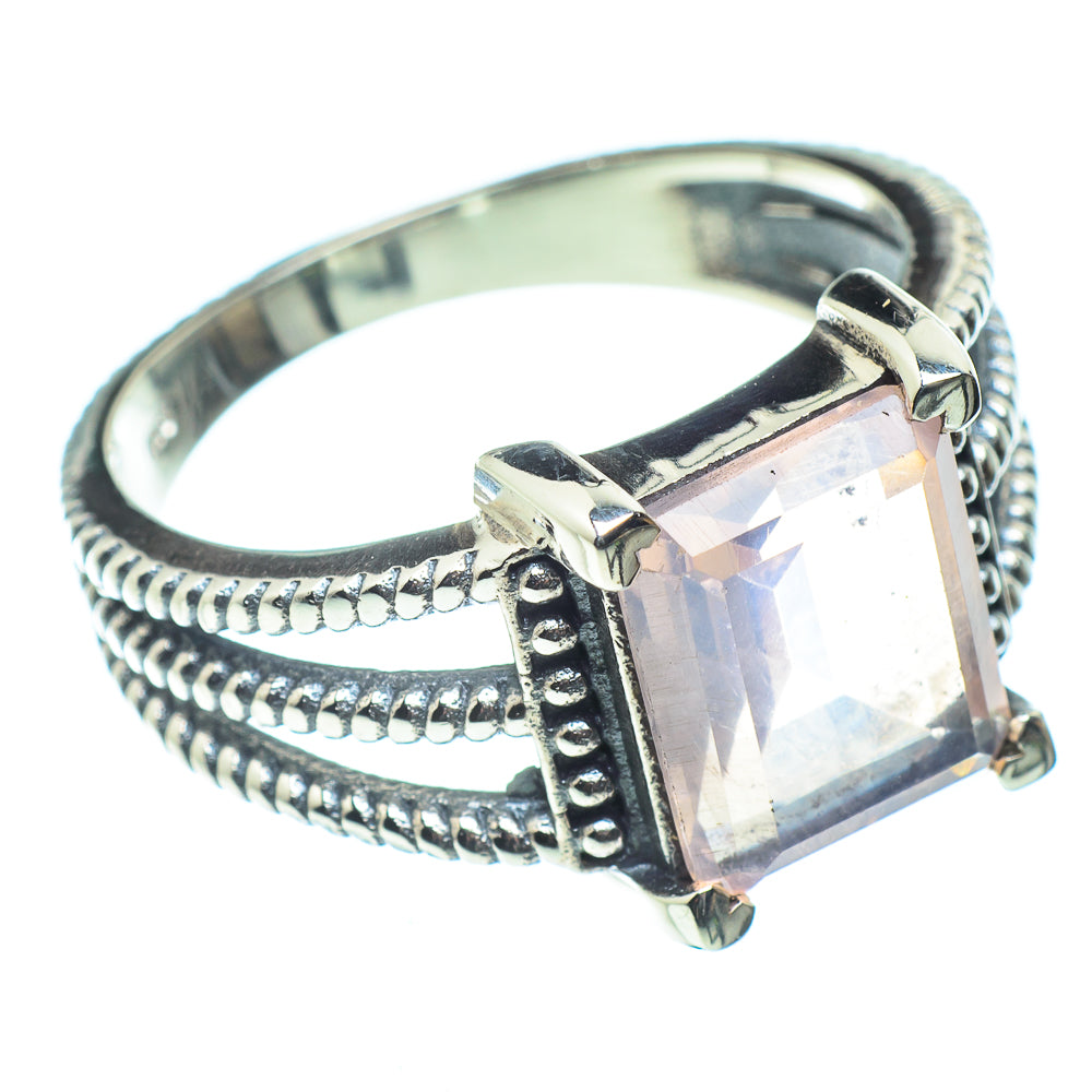 Rose Quartz Rings handcrafted by Ana Silver Co - RING60205