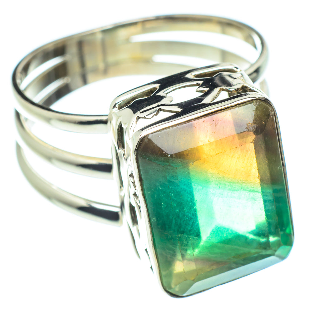 Green Fluorite Rings handcrafted by Ana Silver Co - RING60209
