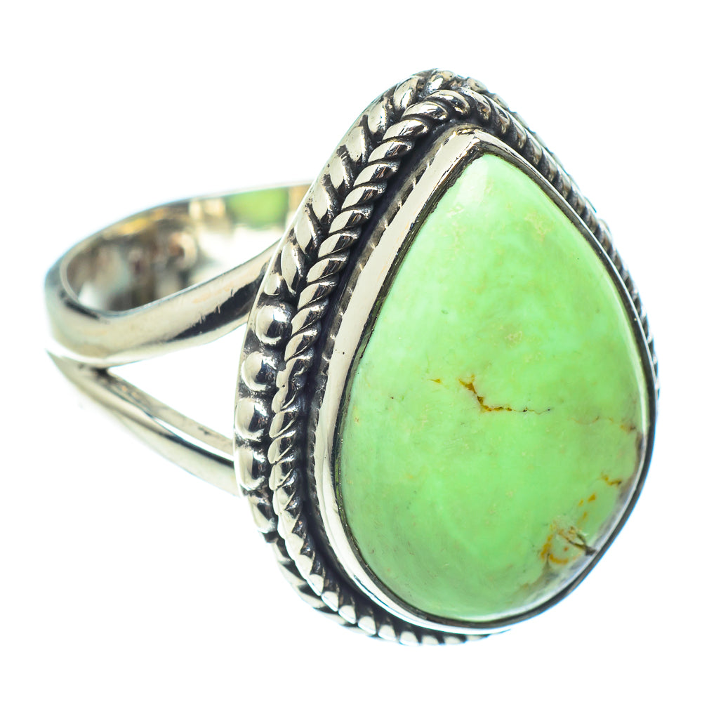 Lemon Chrysoprase Rings handcrafted by Ana Silver Co - RING60210