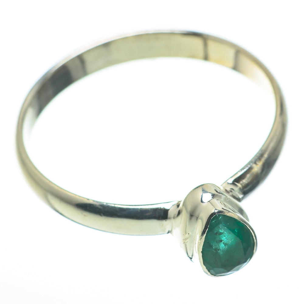 Zambian Emerald Rings handcrafted by Ana Silver Co - RING60225