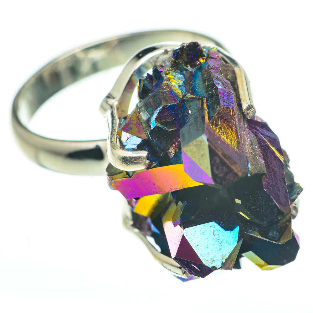 Titanium Sunshine Druzy Rings handcrafted by Ana Silver Co - RING60253