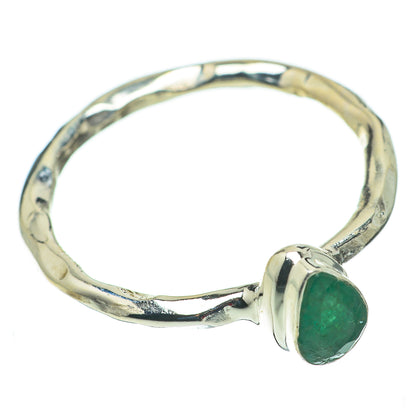 Zambian Emerald Rings handcrafted by Ana Silver Co - RING60264