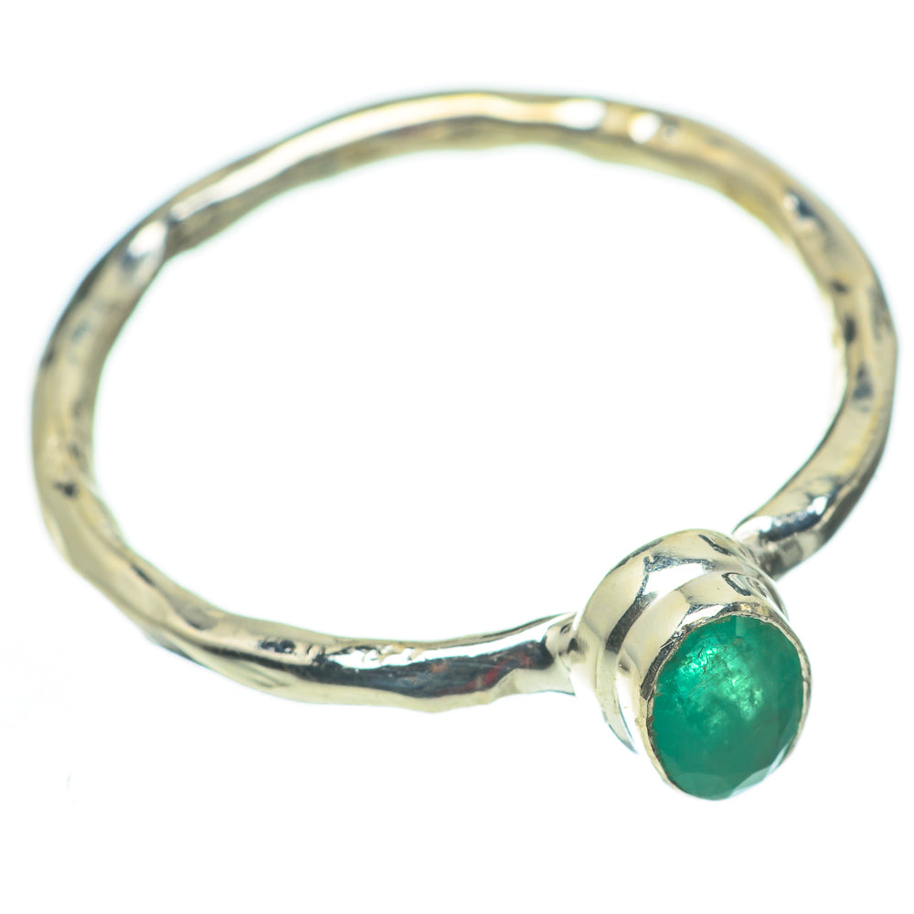 Zambian Emerald Rings handcrafted by Ana Silver Co - RING60268
