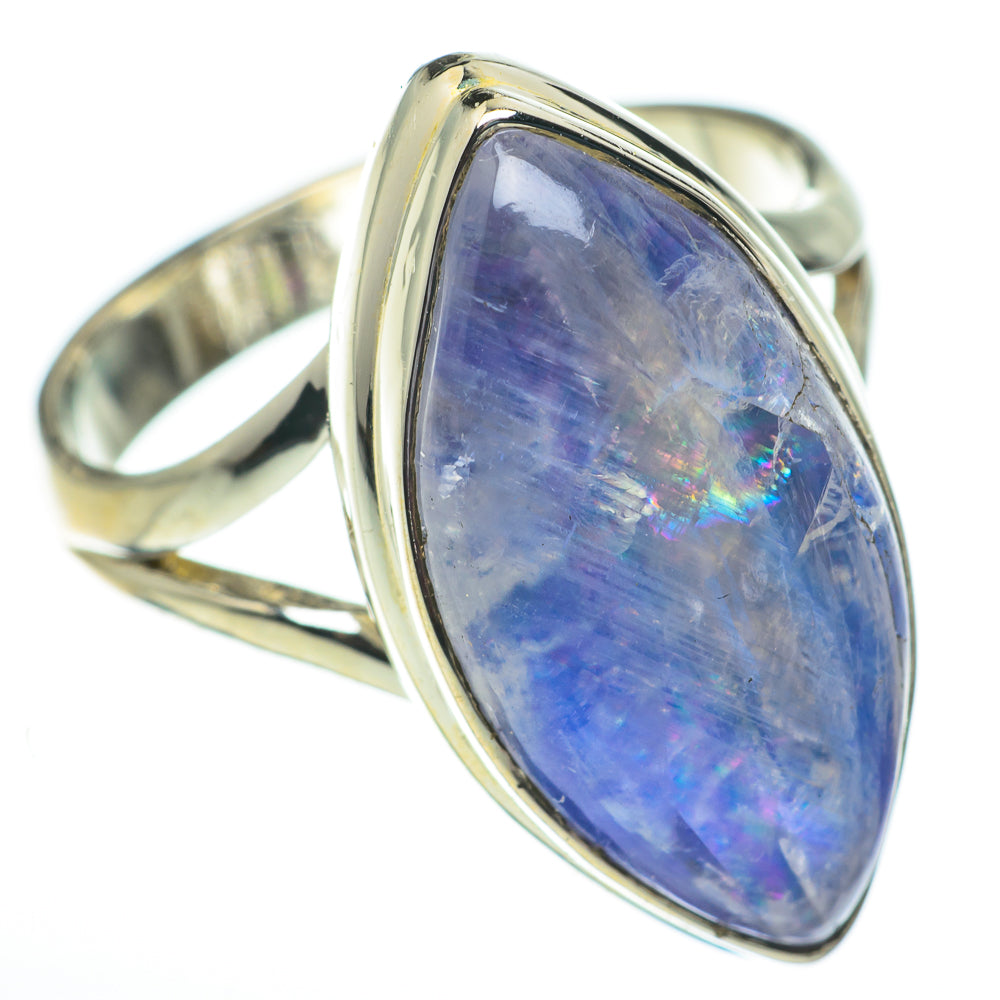 Rainbow Moonstone Rings handcrafted by Ana Silver Co - RING60278
