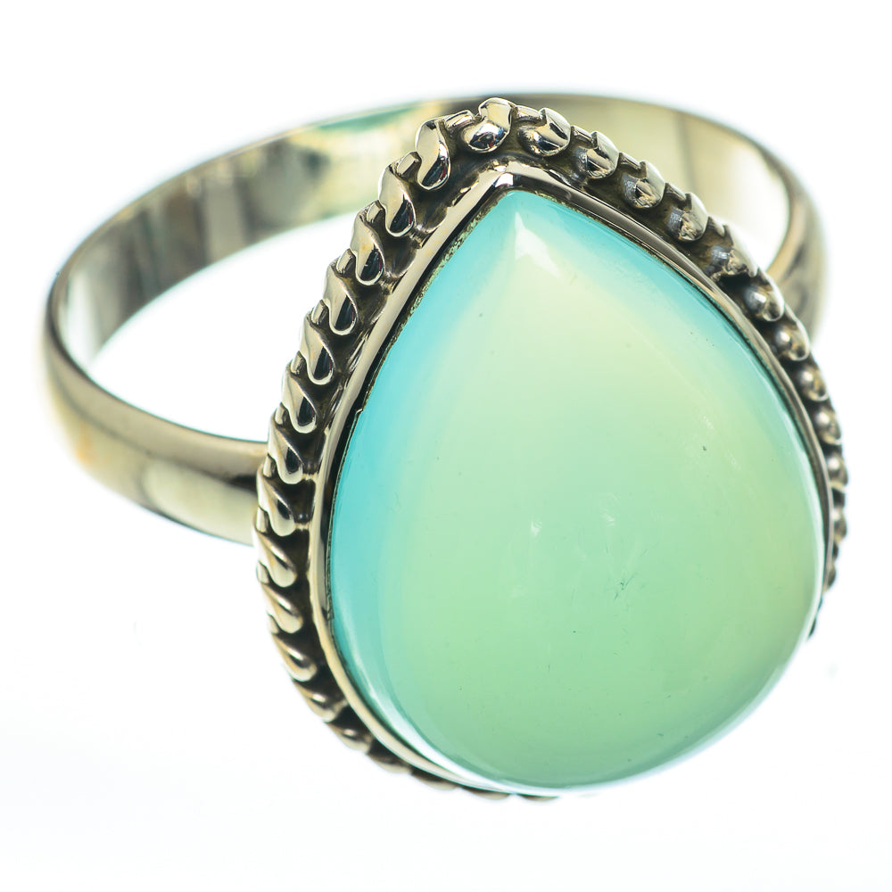 Aqua Chalcedony Rings handcrafted by Ana Silver Co - RING60303