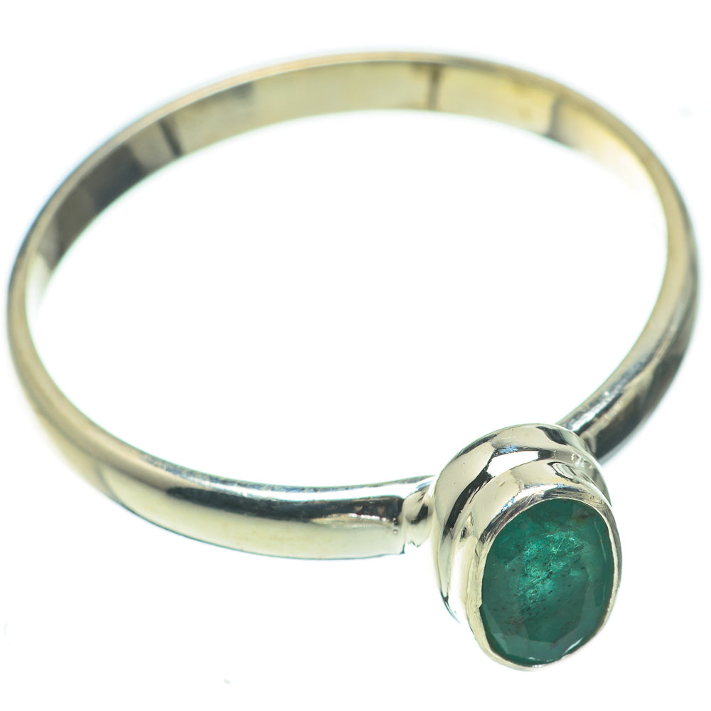 Zambian Emerald Rings handcrafted by Ana Silver Co - RING60306