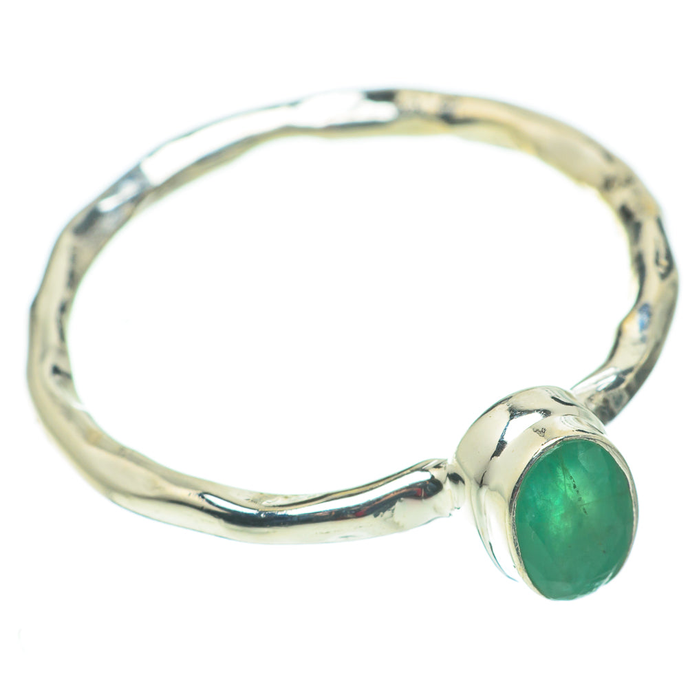 Zambian Emerald Rings handcrafted by Ana Silver Co - RING60346