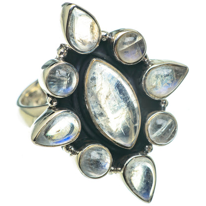 Rainbow Moonstone Rings handcrafted by Ana Silver Co - RING60380
