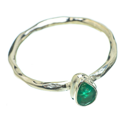 Zambian Emerald Rings handcrafted by Ana Silver Co - RING60395