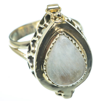 Rainbow Moonstone Rings handcrafted by Ana Silver Co - RING60409
