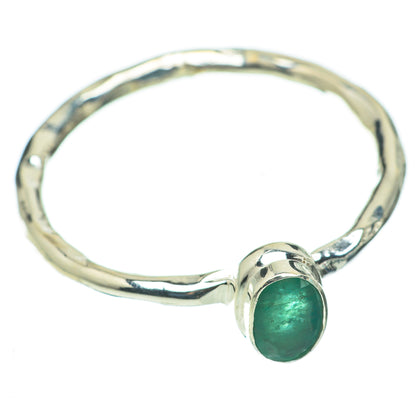 Zambian Emerald Rings handcrafted by Ana Silver Co - RING60451