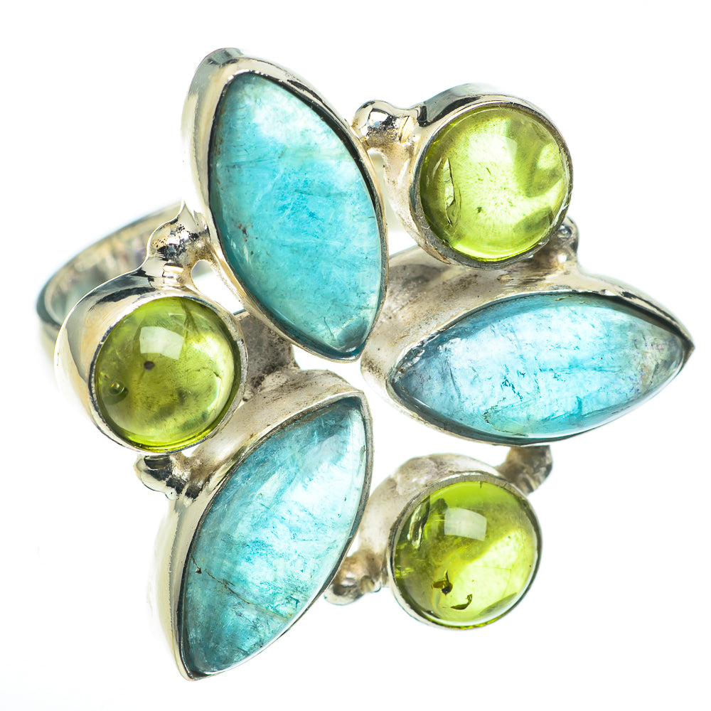 Blue Fluorite Rings handcrafted by Ana Silver Co - RING60498
