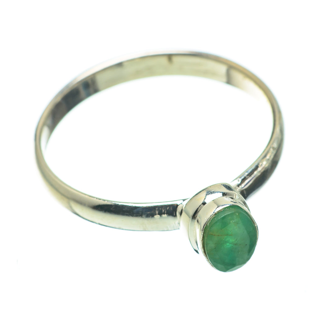 Zambian Emerald Rings handcrafted by Ana Silver Co - RING60502