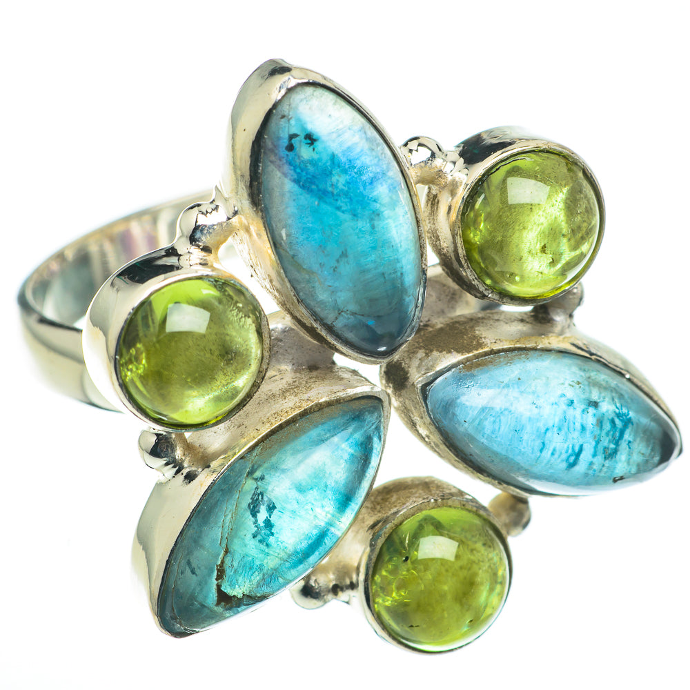 Blue Fluorite Rings handcrafted by Ana Silver Co - RING60521