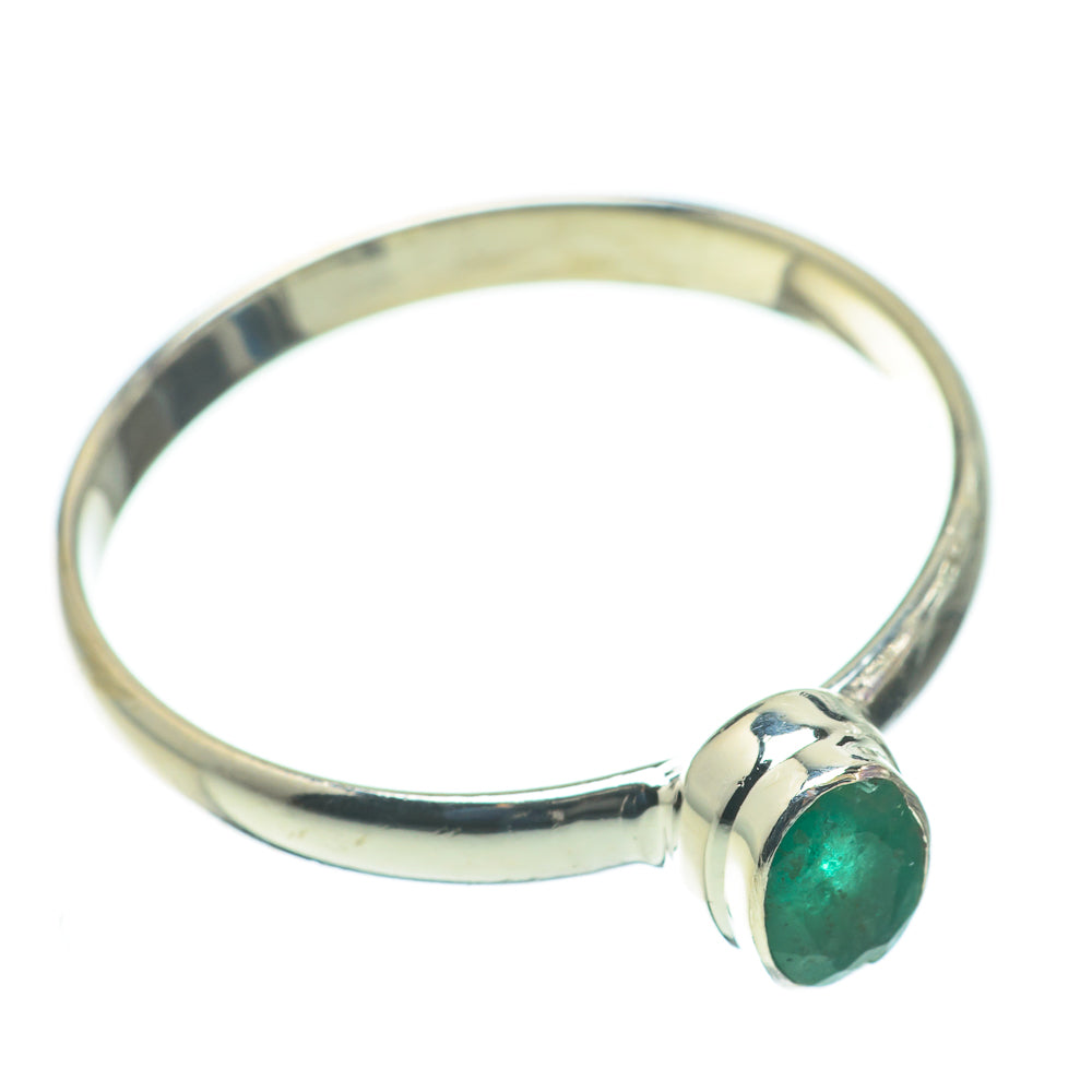 Zambian Emerald Rings handcrafted by Ana Silver Co - RING60525