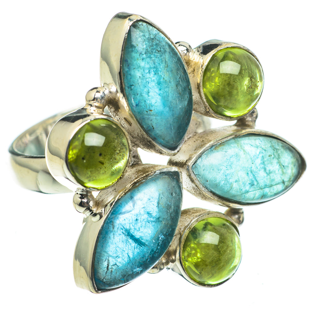 Blue Fluorite Rings handcrafted by Ana Silver Co - RING60540