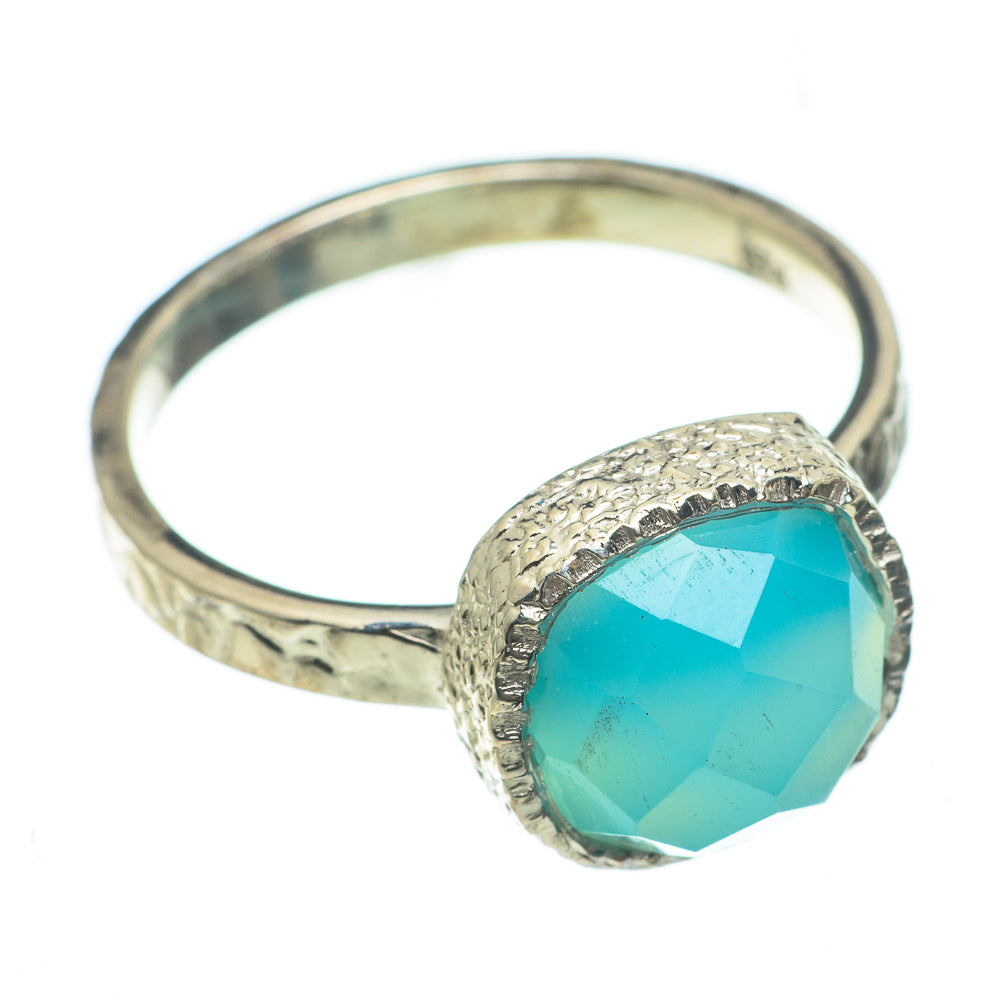 Aqua Chalcedony Rings handcrafted by Ana Silver Co - RING60542