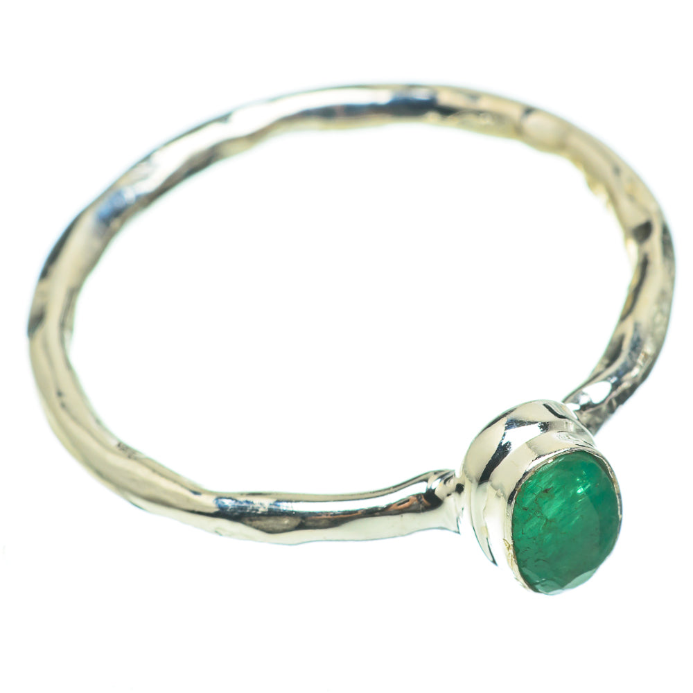 Zambian Emerald Rings handcrafted by Ana Silver Co - RING60572