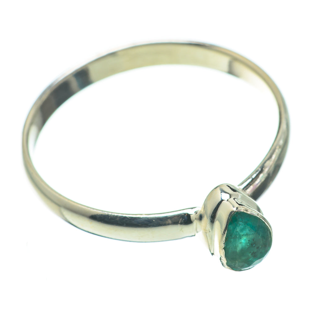 Zambian Emerald Rings handcrafted by Ana Silver Co - RING60606