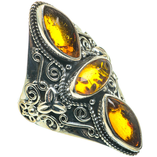Baltic Amber Rings handcrafted by Ana Silver Co - RING60614
