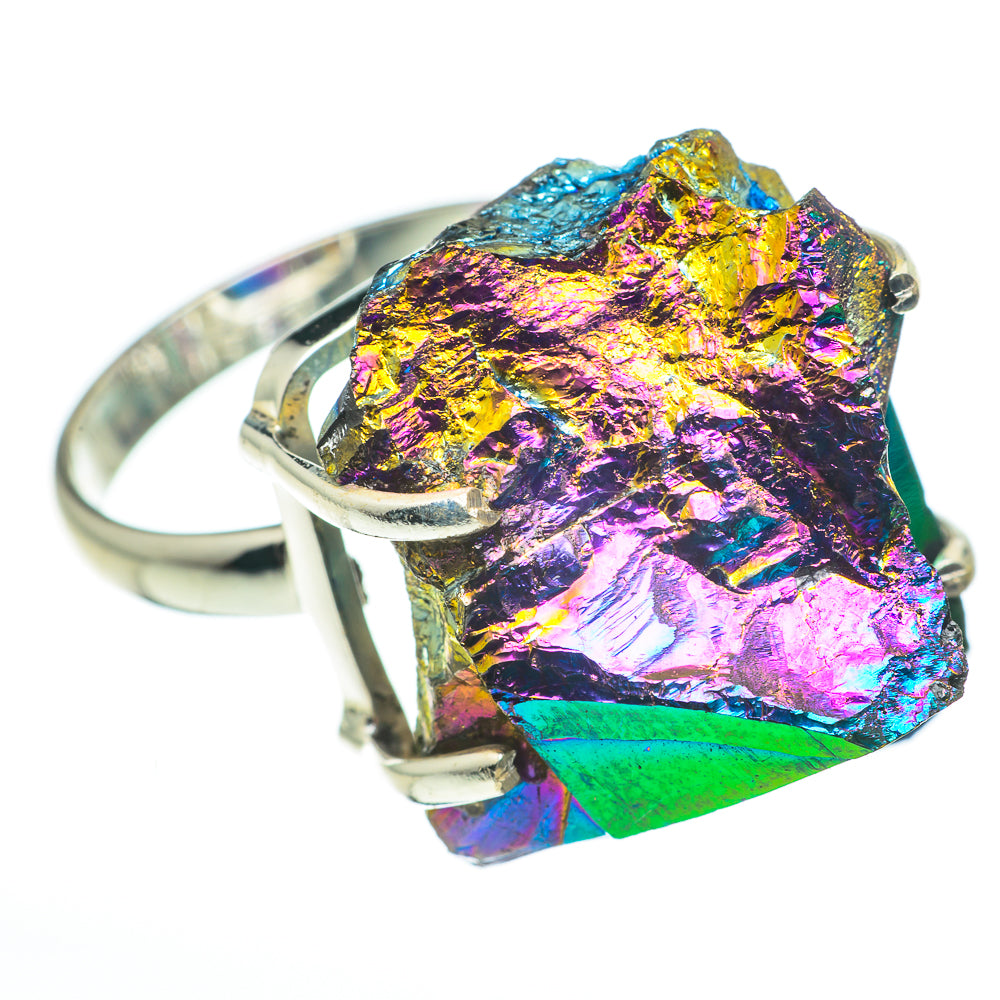 Titanium Sunshine Druzy Rings handcrafted by Ana Silver Co - RING60621