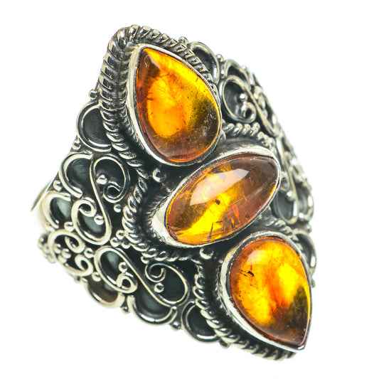 Baltic Amber Rings handcrafted by Ana Silver Co - RING60639