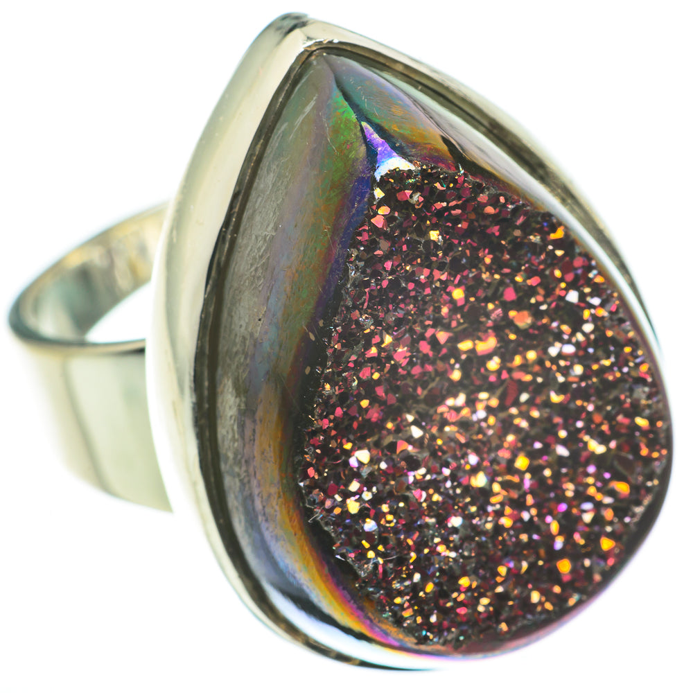 Titanium Druzy Rings handcrafted by Ana Silver Co - RING60643