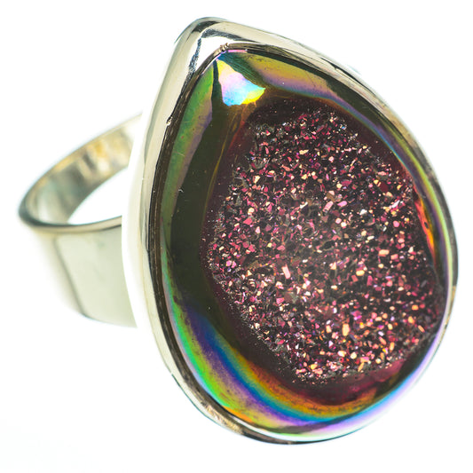 Titanium Druzy Rings handcrafted by Ana Silver Co - RING60671
