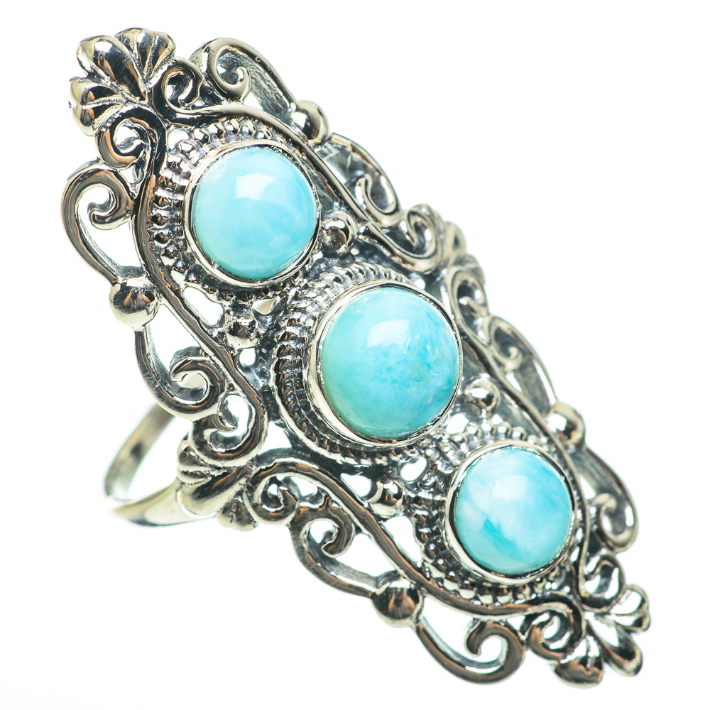 Larimar Rings handcrafted by Ana Silver Co - RING60689