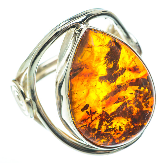 Baltic Amber Rings handcrafted by Ana Silver Co - RING60696