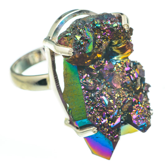 Titanium Druzy Rings handcrafted by Ana Silver Co - RING60704