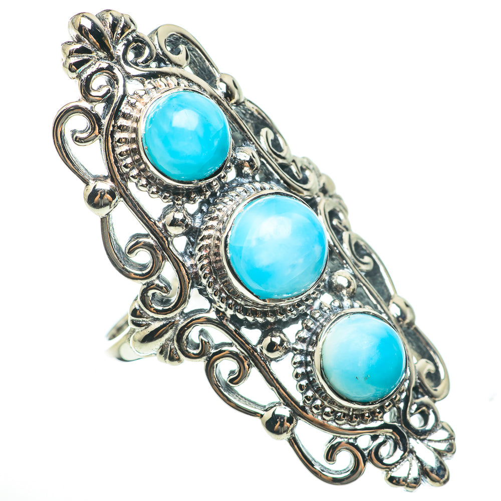 Larimar Rings handcrafted by Ana Silver Co - RING60710