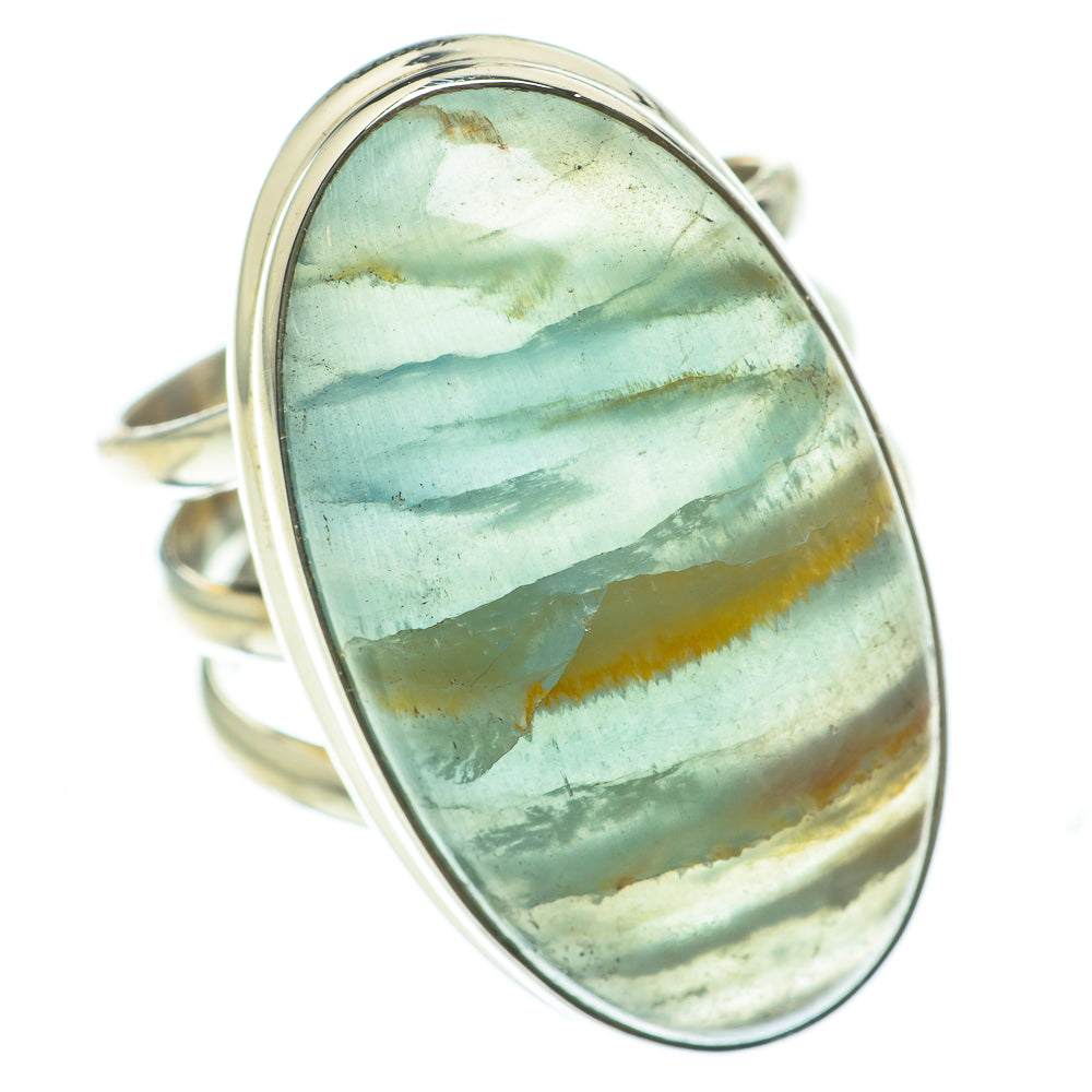 Blue Fluorite Rings handcrafted by Ana Silver Co - RING60714