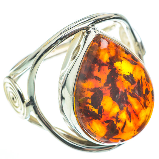 Baltic Amber Rings handcrafted by Ana Silver Co - RING60723
