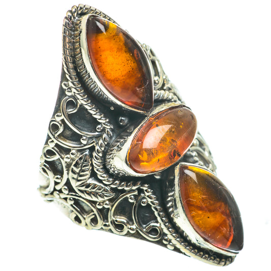 Baltic Amber Rings handcrafted by Ana Silver Co - RING60724