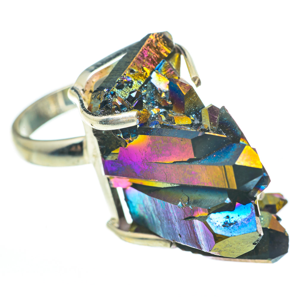 Titanium Sunshine Druzy Rings handcrafted by Ana Silver Co - RING60732