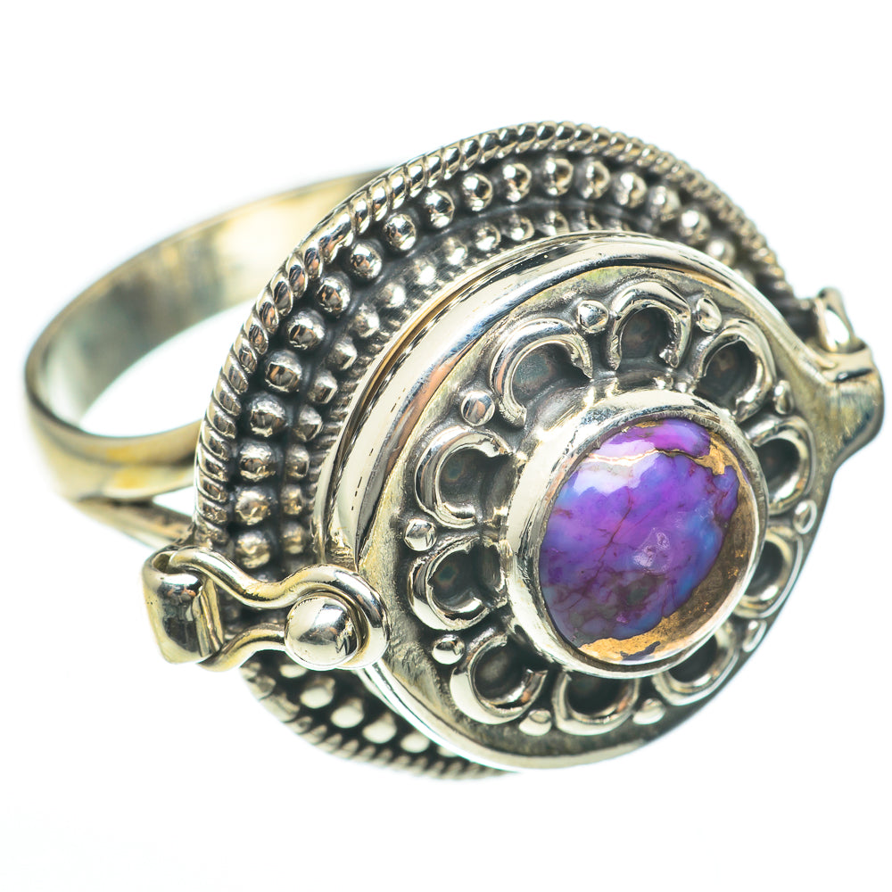 Purple Copper Composite Turquoise Rings handcrafted by Ana Silver Co - RING60750
