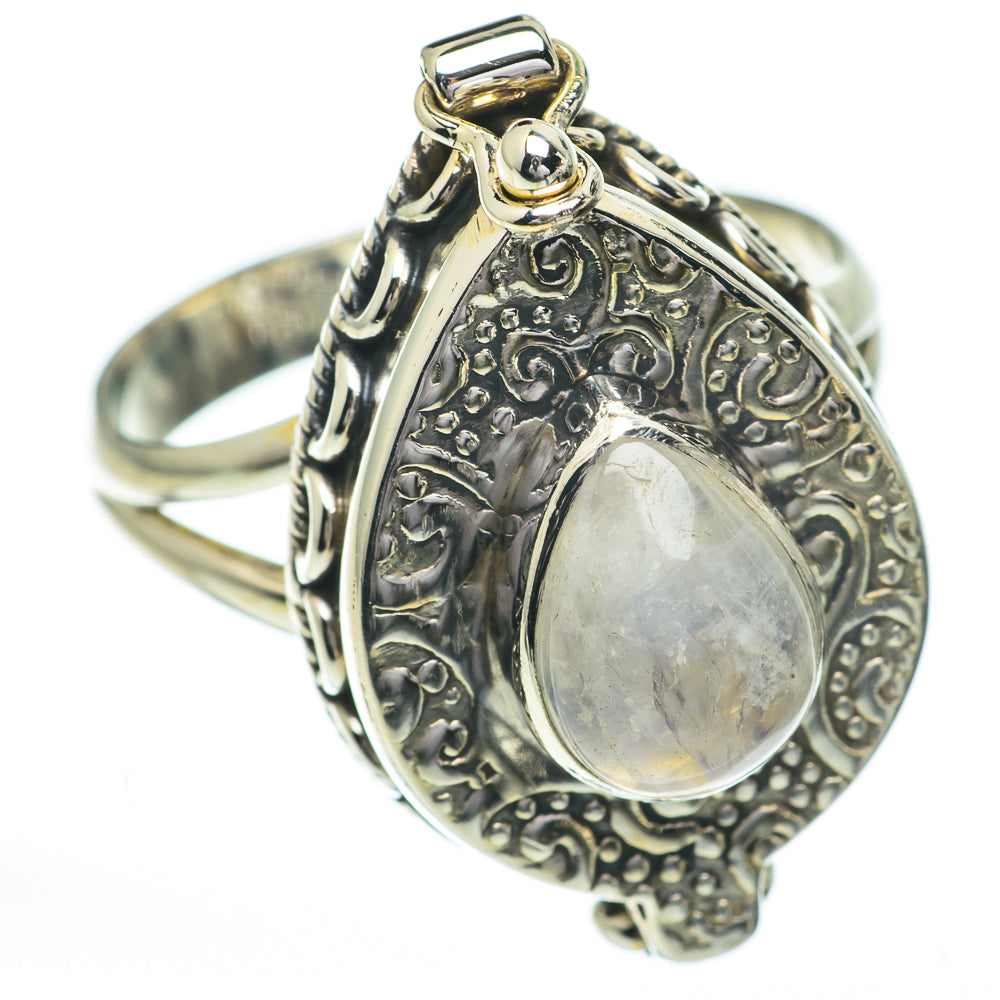 Rainbow Moonstone Rings handcrafted by Ana Silver Co - RING60778