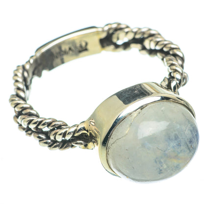 Rainbow Moonstone Rings handcrafted by Ana Silver Co - RING60779
