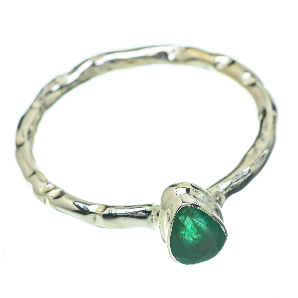 Zambian Emerald Rings handcrafted by Ana Silver Co - RING60791