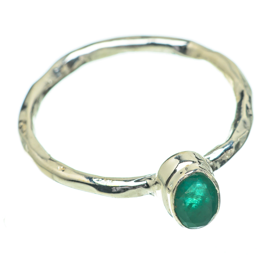 Zambian Emerald Rings handcrafted by Ana Silver Co - RING60793