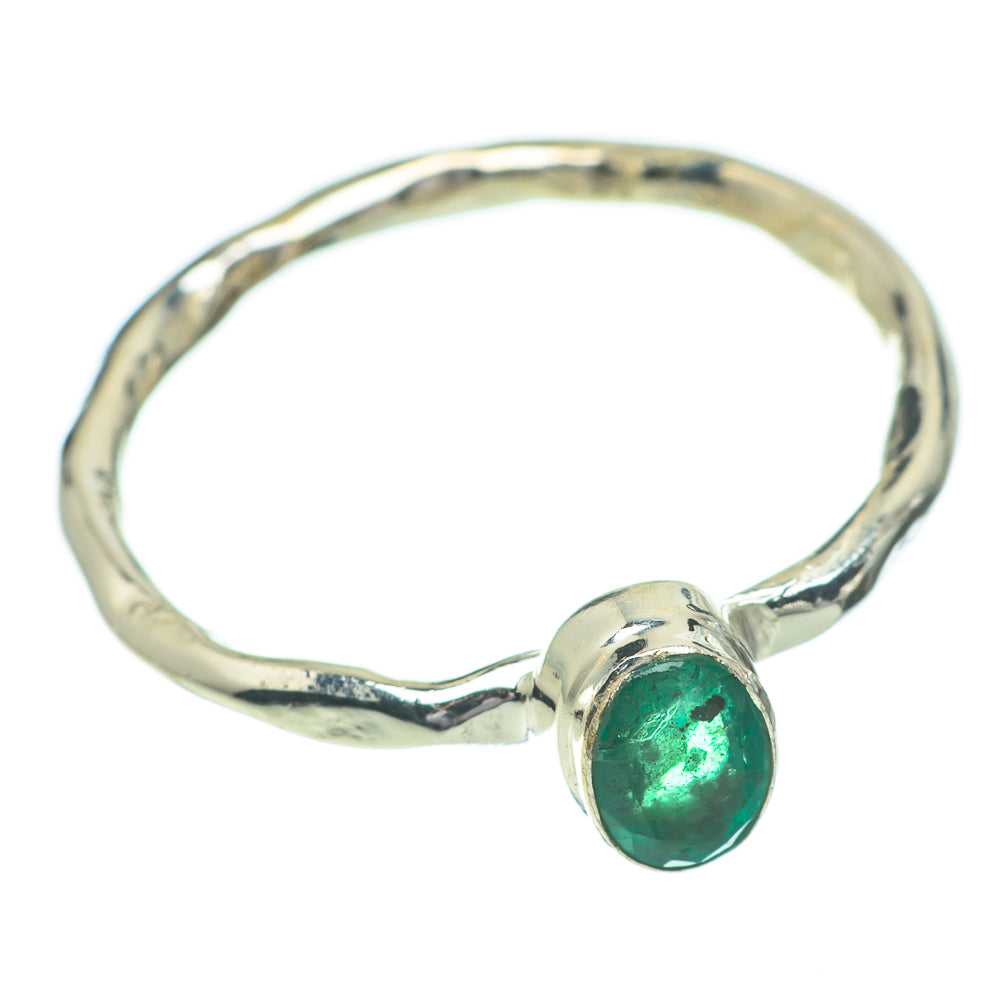 Zambian Emerald Rings handcrafted by Ana Silver Co - RING60820