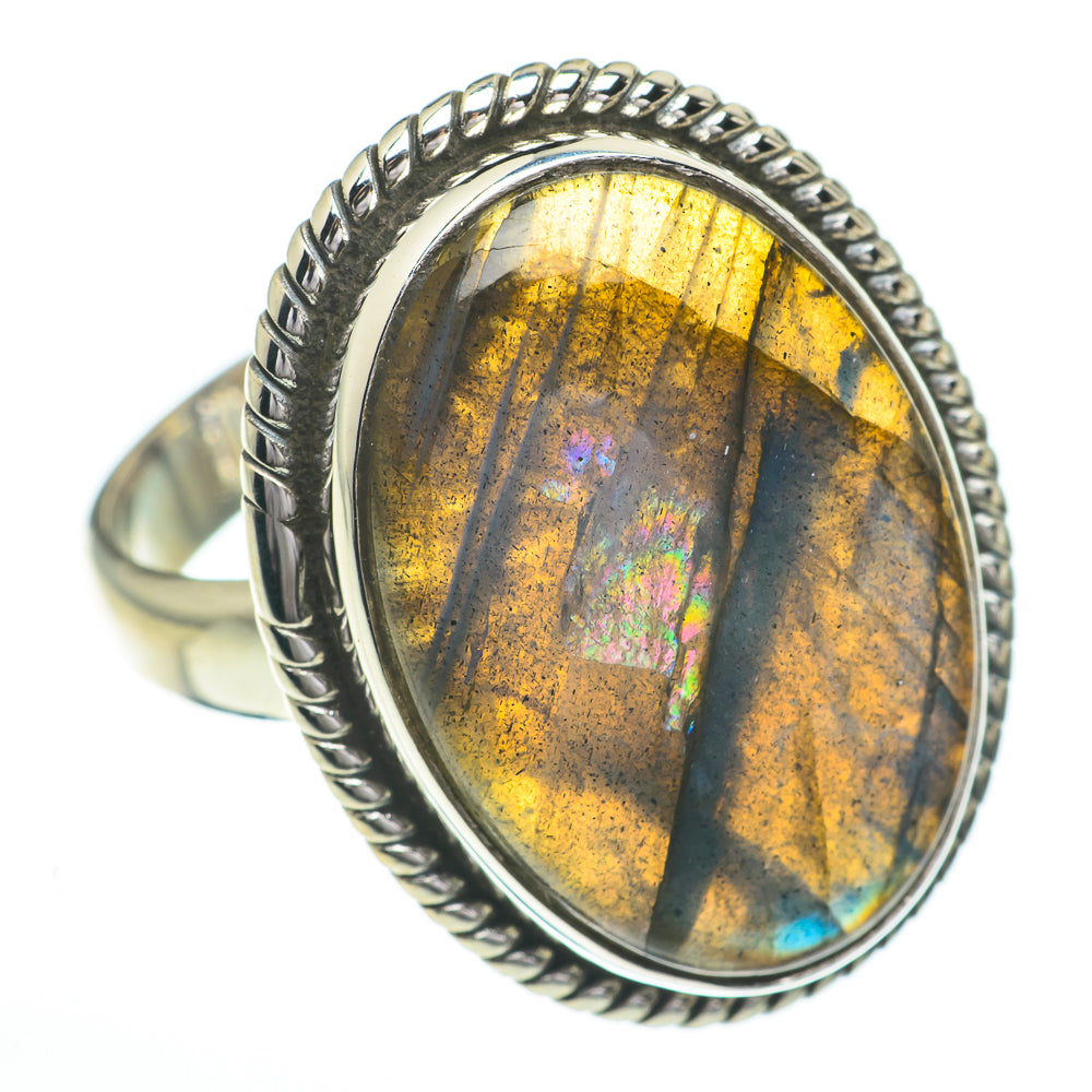 Labradorite Rings handcrafted by Ana Silver Co - RING60845