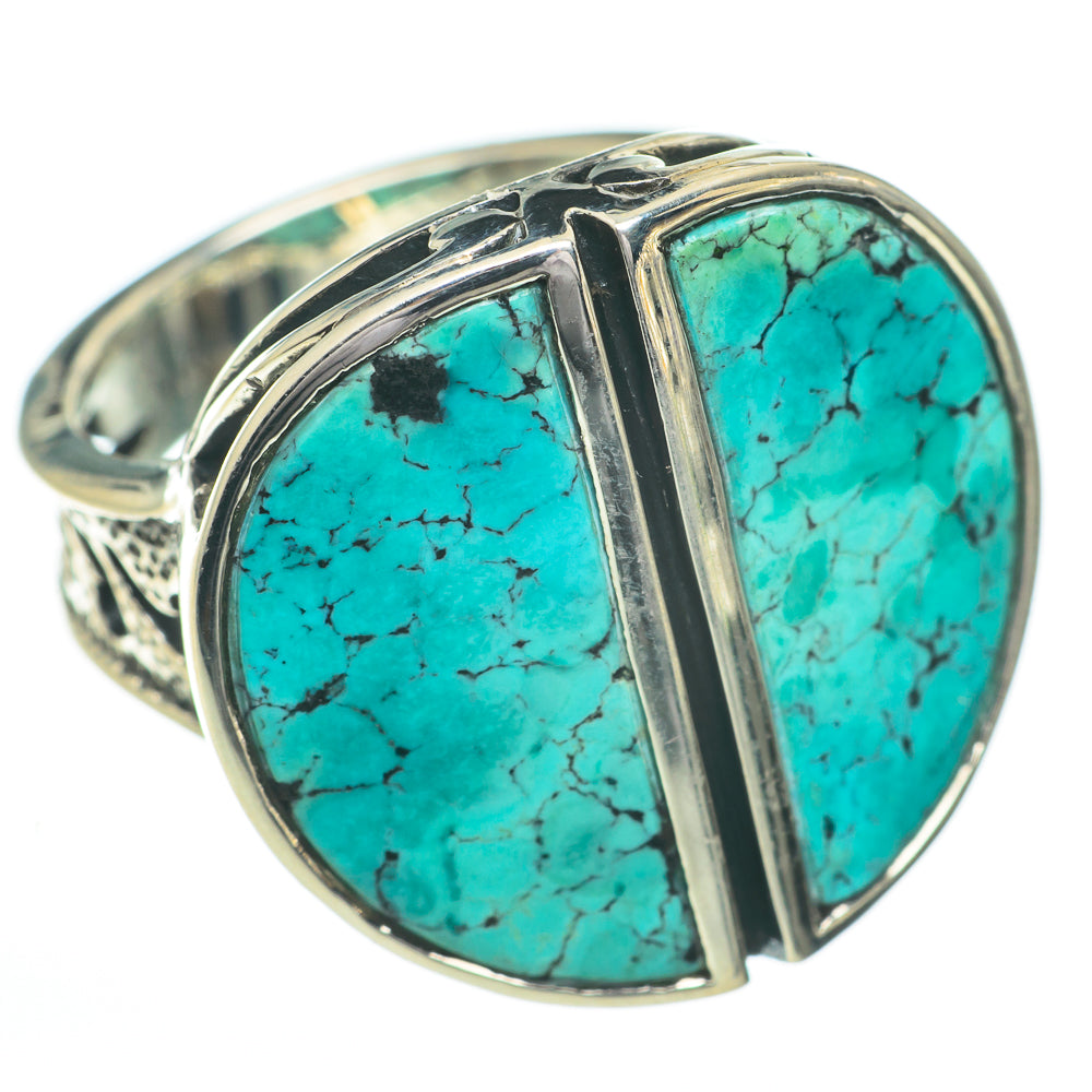 Tibetan Turquoise Rings handcrafted by Ana Silver Co - RING60900