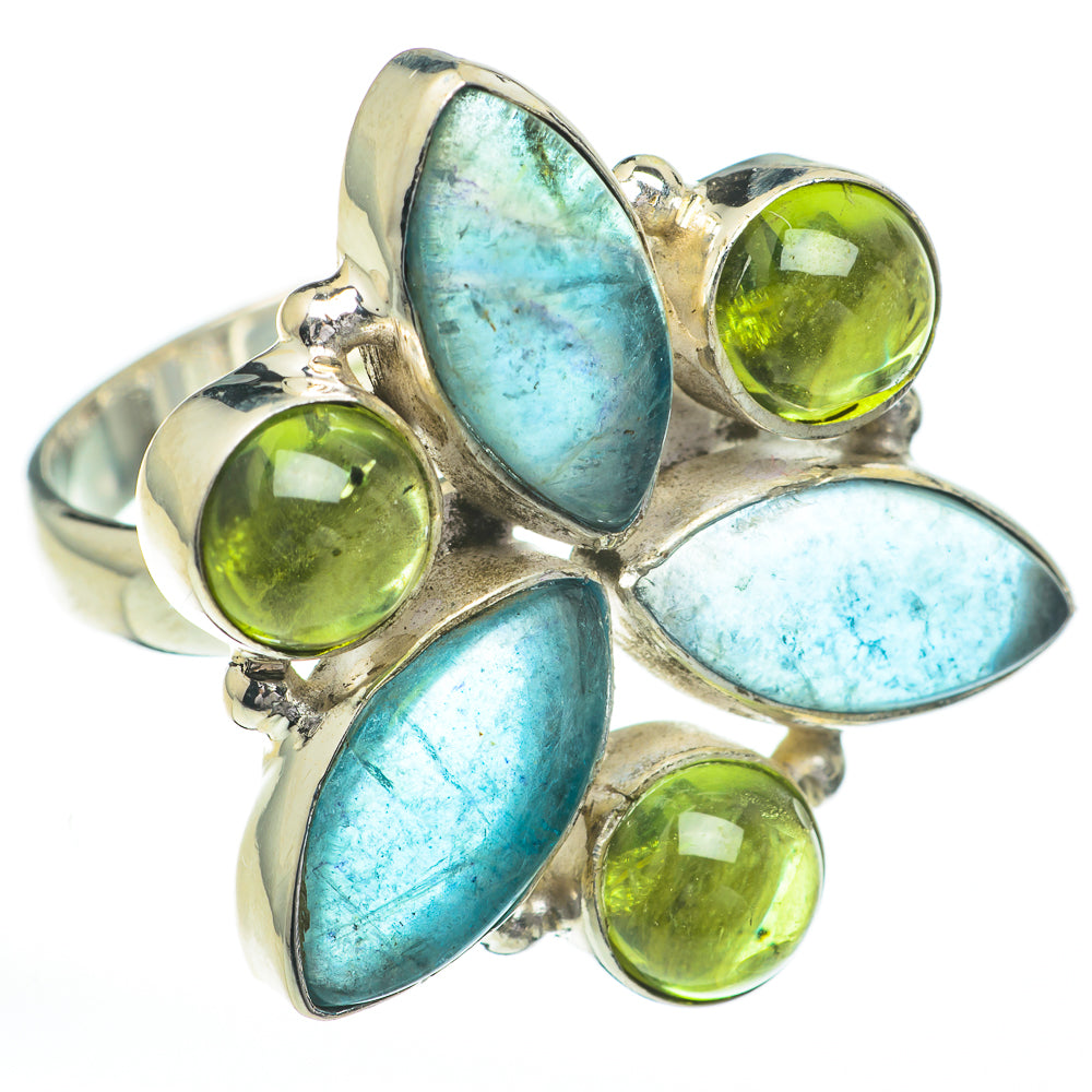Blue Fluorite Rings handcrafted by Ana Silver Co - RING60916